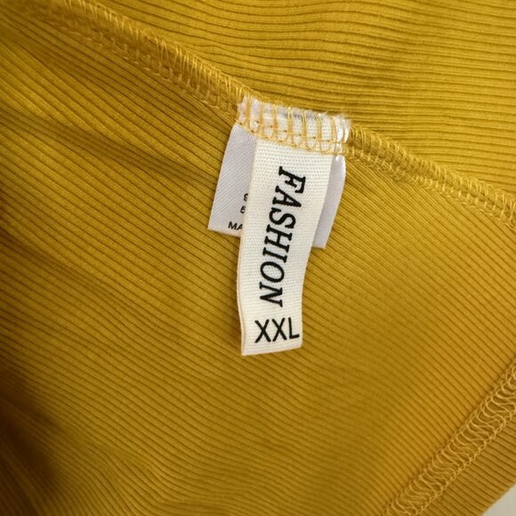 Mustard Yellow Jersey Turtleneck - Picture 3 of 3